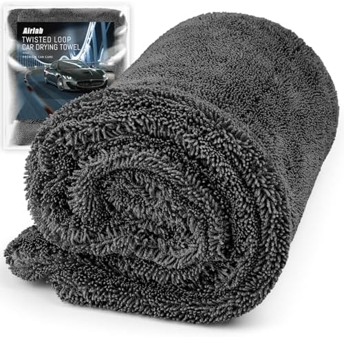 Airlab Microfiber Towel Car Drying Detailing Wash Cloth Car Care, Dark Grey by AirlabStudio