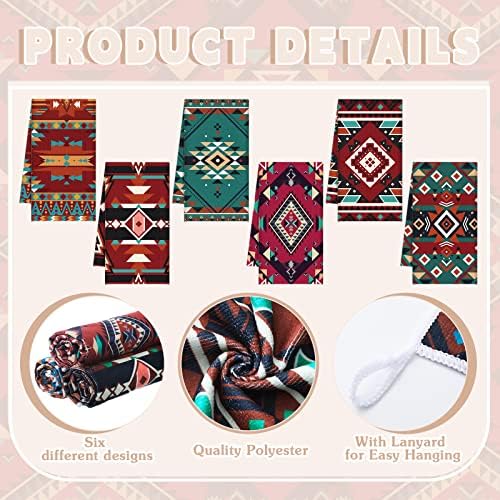 Redbaker 6 Pcs Western Aztec Kitchen Towels - Image 3