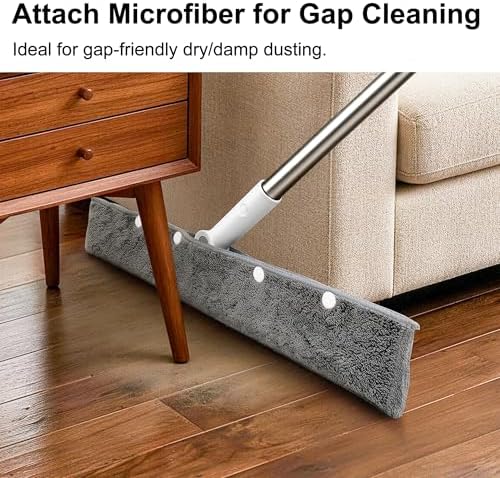 Floor Squeegee with 51"-58" Telescoping Handle & 180° Rotating Head, Water - Image 6