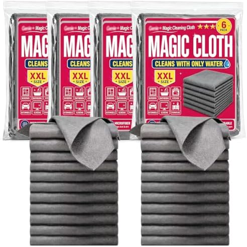 24PCs Magic Cloth, Magic Cleaning Cloth, Reusable Microfiber Cleaning Cloth by Wadfey