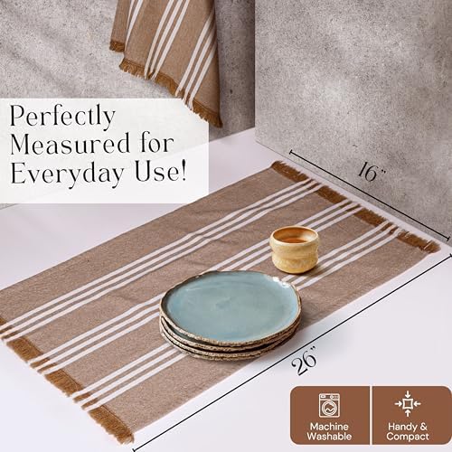 Stripe Kitchen Towels 12 Pack, 16x26 Inches, Reusable Wipe Rags, Absorbent and - Image 4