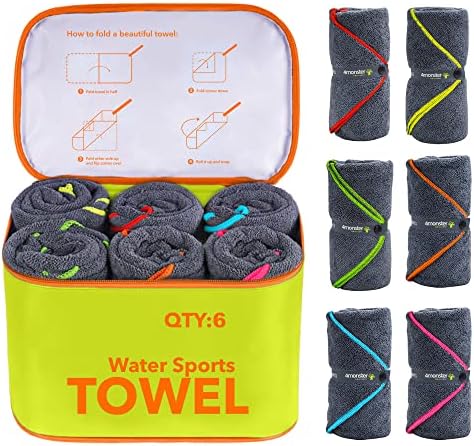 4Monster 4-Pack Quick Dry Microfiber Travel Towels – Super Absorbent, by 4Monster