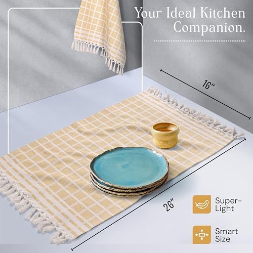Matrix Dobby Kitchen Towels 12 Pack 100% Cotton, 16x26 Inches, Decorative Tea - Image 4