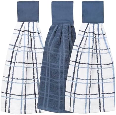 Ritz Premium 100% Cotton Solid and Multi Check Kitchen Tie Towel Absorbent by RITZ