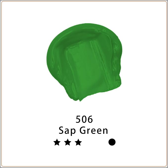 Artecho Sap Green Acrylic Paint 500ml / 17oz Large Bottle | Semi Glossy Finish - Image 2