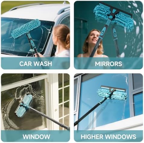 62" Window Squeegee, 2 in 1 Window Cleaning Tool - Image 7