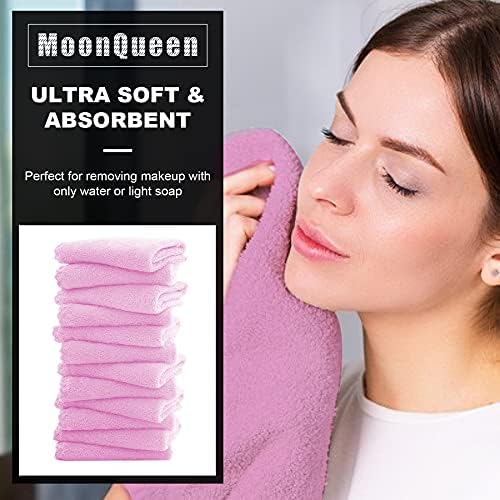 MOONQUEEN Microfiber Facial Cloths Fast Drying Washcloth 12 Pack - Image 2