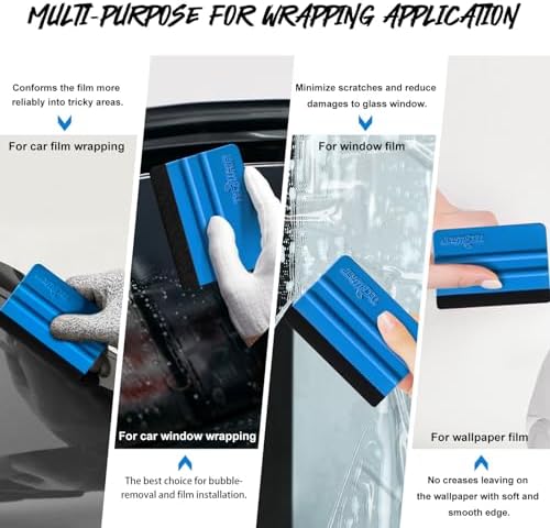 TECKWRAP Plastic Felt Edge Squeegee 4 Inch - Image 3