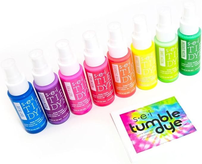 SEI 8 Pack Neon Tie Dye Spray Kit, Tye Dye Kits - Image 7