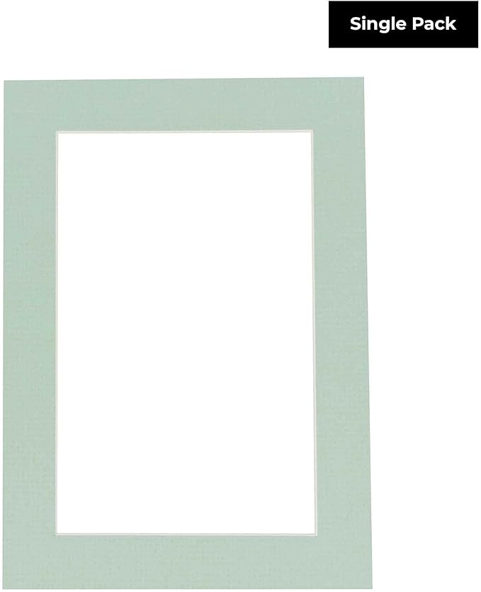 11x14 Mat for 8.5x11 Photo - Precut Honeydew Green Picture Matboard for Frames 11 x 14 Inches - Bevel Cut Matte to Display Art 8.5 x 11 Inches - Acid Free ONE MAT with Backing Board & Clear Bag