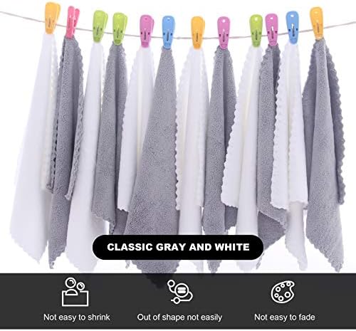 MOONQUEEN Microfiber Facial Cloths Fast Drying Washcloth 12 Pack - Image 7