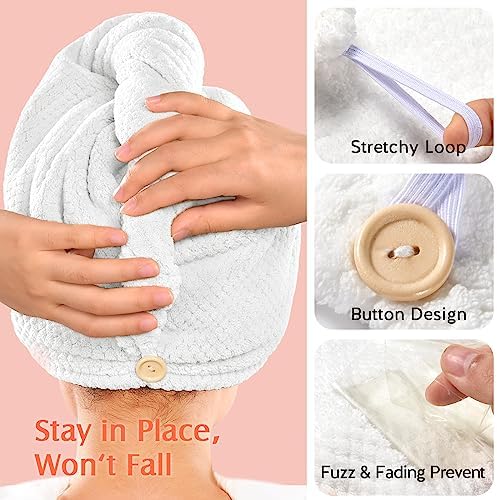 YFONG 2 Pack Large Microfiber Hair Towel Wrap - Image 5