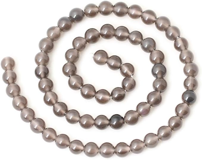 60PCS 6mm Natural Ice Obsidian Gemstone Round Loose Beads Crystal Energy Stone - Image 2