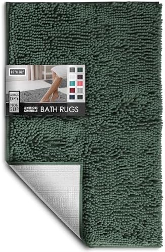 Hearth & Harbor Bathroom Rugs, Chenille Bath Mat by HearthHarbor