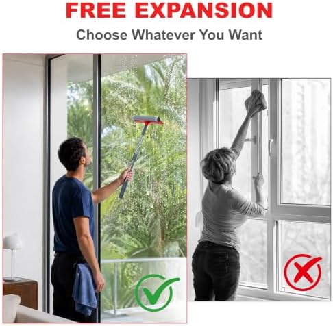 Professional Window Squeegee, 2-in-1 Window Cleaning Squeegee - Image 7