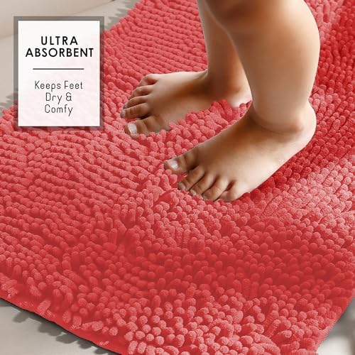 Hearth & Harbor Bathroom Rugs, Chenille Bath Mat - Image 4