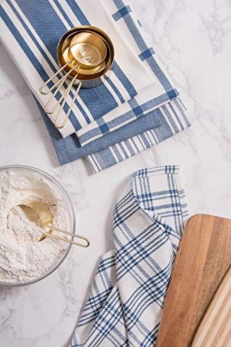 DII Assorted Woven, Kitchen Dishtowel Set, Stone Blue, 5 Piece - Image 6