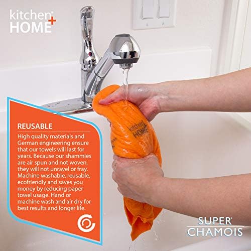 Super Chamois - Extra Large 20" X 27" Super Absorbent Cleaning Cloth - 4 Pack - - Image 5