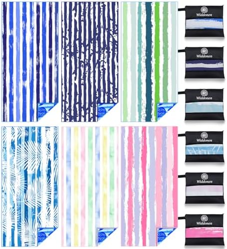 Widdonen Microfiber Beach Towel, Extra Large 6 Pack-71x32 by WIDDONEN