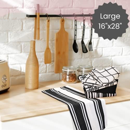 Cotton Clinic Assorted Kitchen Towels 5 Pack – Soft Absorbent Quick Drying - Image 4