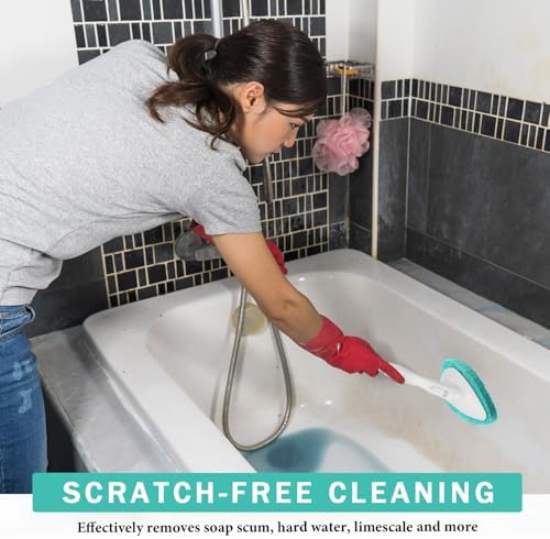 Baderke 4 Pcs Tub Tile Scrubber Cleaning Brush Pad - Image 3