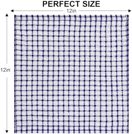 Kitinjoy Cotton 10 Pack Terry Kitchen Dish Cloths, Mixed Color - Image 2