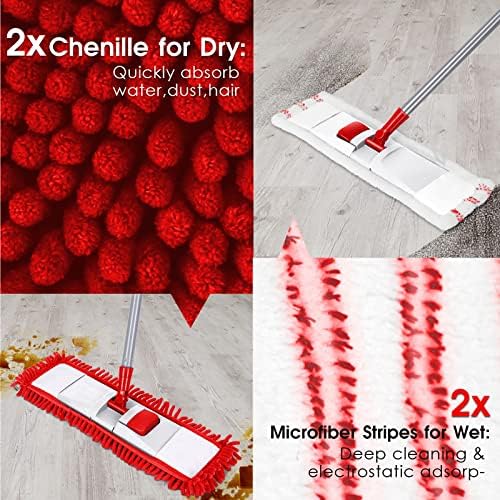Microfiber Mop for Floor Cleaning, Flat Dust Mop for Home and Kitchen - Image 3