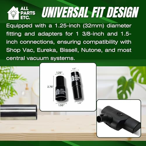 Vacuum Carpet Brush Nozzle Attachment, 1.25” Turbo Floor Brush Accessories - Image 4