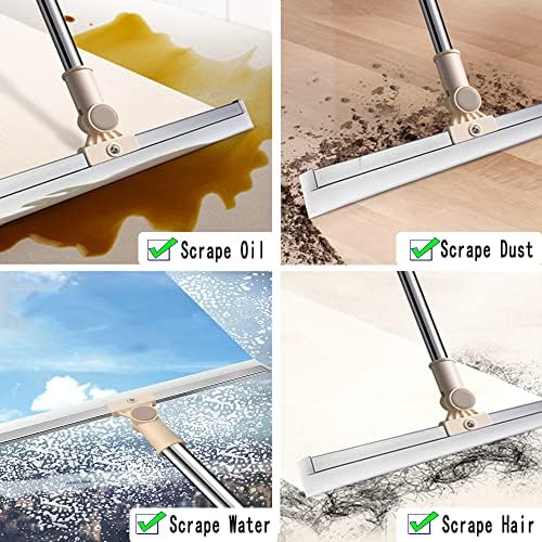 65" Adjustable Floor Squeegee Broom, Heavy-Duty, Wet/Dry - Image 2