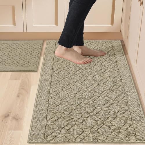COSY HOMEER 48x20/30X20Inch Kitchen Rug Mats Non-Slip Washable by COSYHOMEER