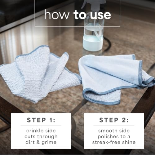 S&T INC. Aura Microfiber Glass Cleaning Cloth, 2 Pack - Image 2