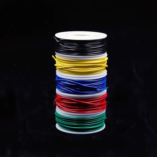 Treedix 5pcs 26ft Copper Hookup Wire kit Wrapping 24AWG Cable Jumper Wire Solid - Image 4