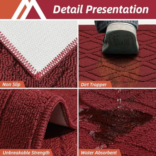 COSY HOMEER Kitchen Rugs Non Slip Washable 24"x60" Kitchen Mats - Image 5