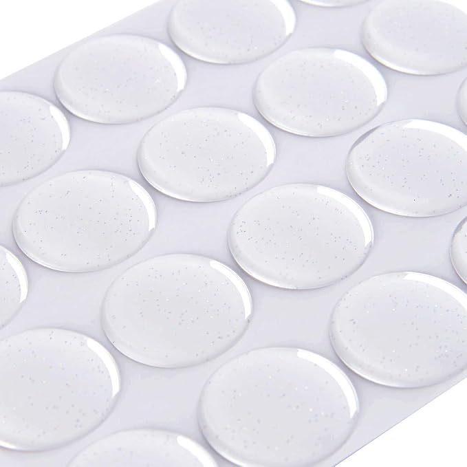 1 Inch Epoxy Stickers Craft Bottle Caps Stickers for Hair Bows Pendants Scrapbooks 100 PCS 200PCS (Glitter1, Quantity:100)