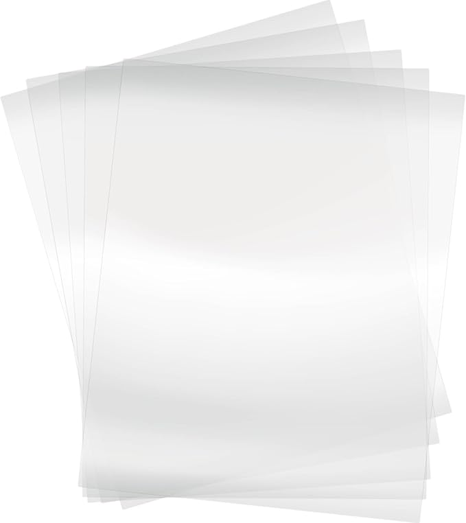50 sheets 4 Mil Basics Heat Resistant Acetate Blank Stencil Sheet for Card Making Journaling Planner Scrapbook Paper Transparent PET Acetate Mylar Craft Template Material