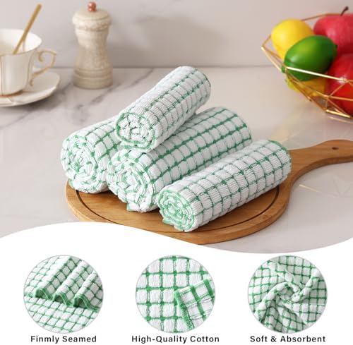 Kitinjoy Cotton 5 Pack Terry Kitchen Towels - Image 3