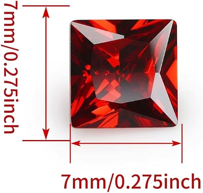 Ruby Red Cubic Zirconia Loose Beads Unset - Image 2