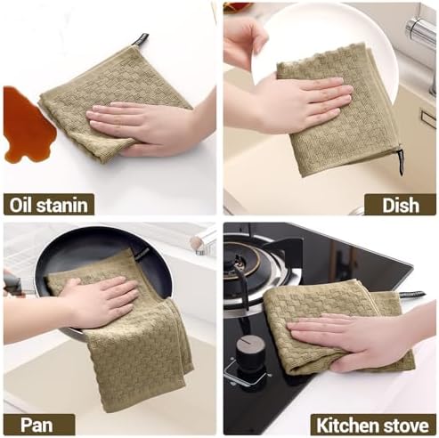Homaxy 100% Cotton Terry Dish Cloths - Image 5