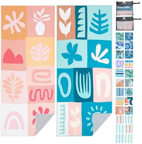 2 Pack Microfiber Beach Towel by PYSUPERMODE