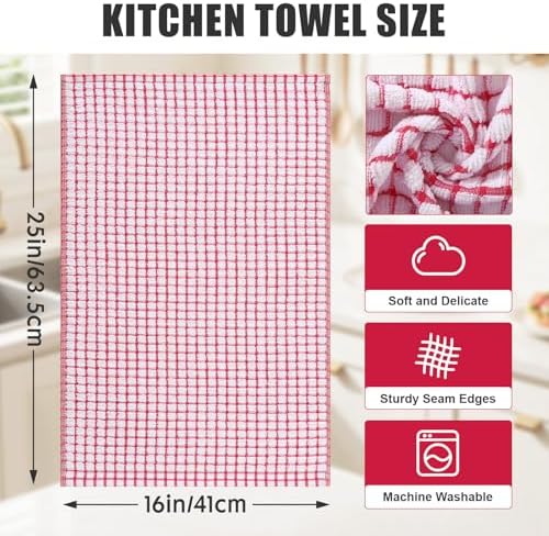 Mordimy Cotton 6 Pack Terry Kitchen Towels, 16 x 25 Inches - Image 3