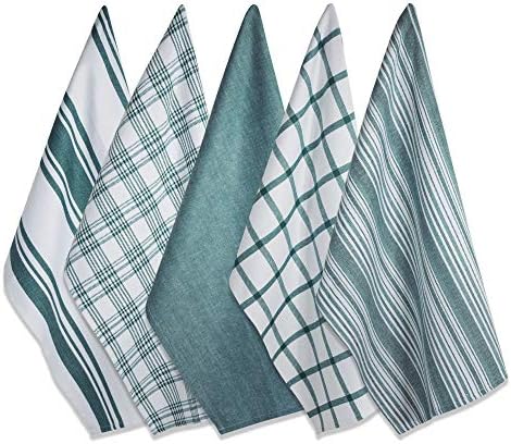 DII Assorted Woven, Kitchen Dishtowel Set, 5 Piece by DII