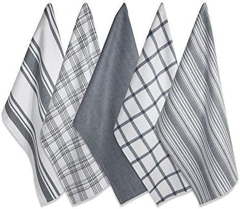 DII Assorted Woven, Kitchen Dishtowel Set, 5 Piece by DII