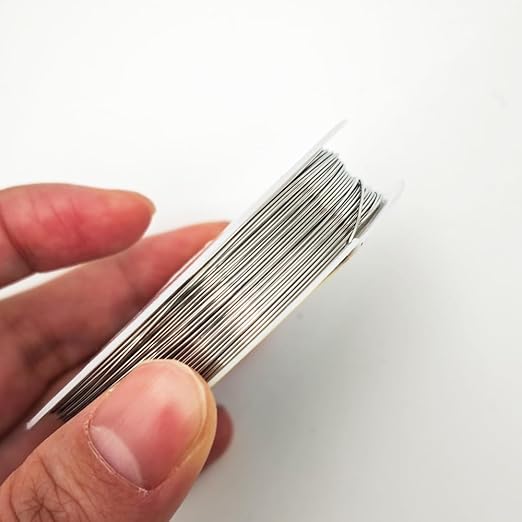 INSPIRELLE 6 Packs 304 Stainless Steel Craft Wire Mixed Sizes Bendable Metal Wire for Jewelry Craft Making for Beginner Practice