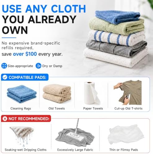 Hands-Free Cloth Changing Flat Mop, No Wash Wall Cleaner Mop - Image 5