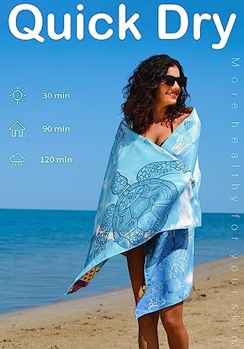 Widdonen Microfiber Beach Towel, Extra Large 2 Pack-71x32 - Image 5