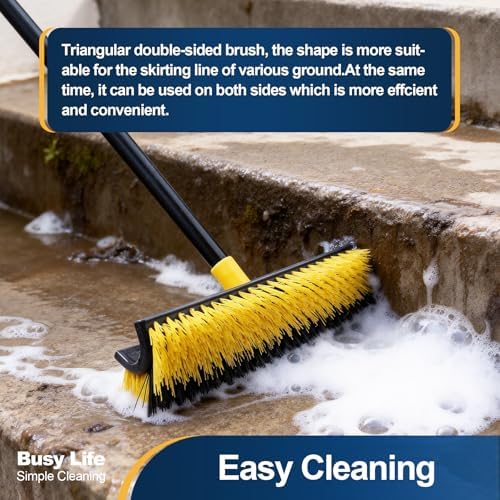 Yocada Double-Sided Floor Scrub Brush Triangle Brush Heavy Duty 65.5" - Image 2