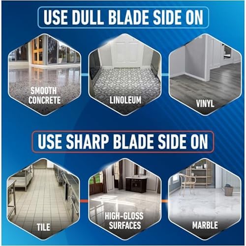 Unger 4" Professional Floor Scraper Replacement Blades, Dual-Sided Adhesive - Image 5