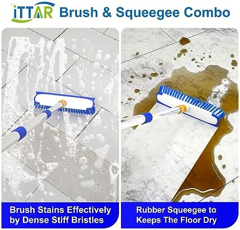 ITTAR 55" Extendable Floor Scrub Brush, Restaurant, Patio & Garage Cleaning - Image 4