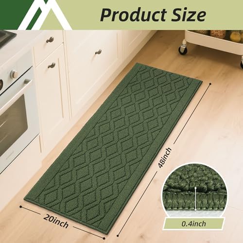 COSY HOMEER Kitchen Rugs and Mats 20"x48" Non Slip Kitchen Mats - Image 2