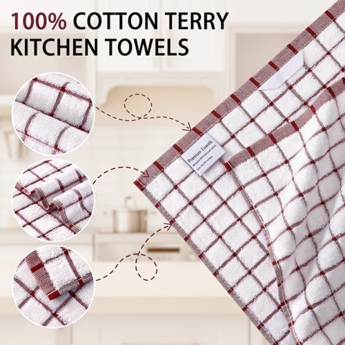 Homaxy Premium Kitchen Towels, Check Design - Image 4